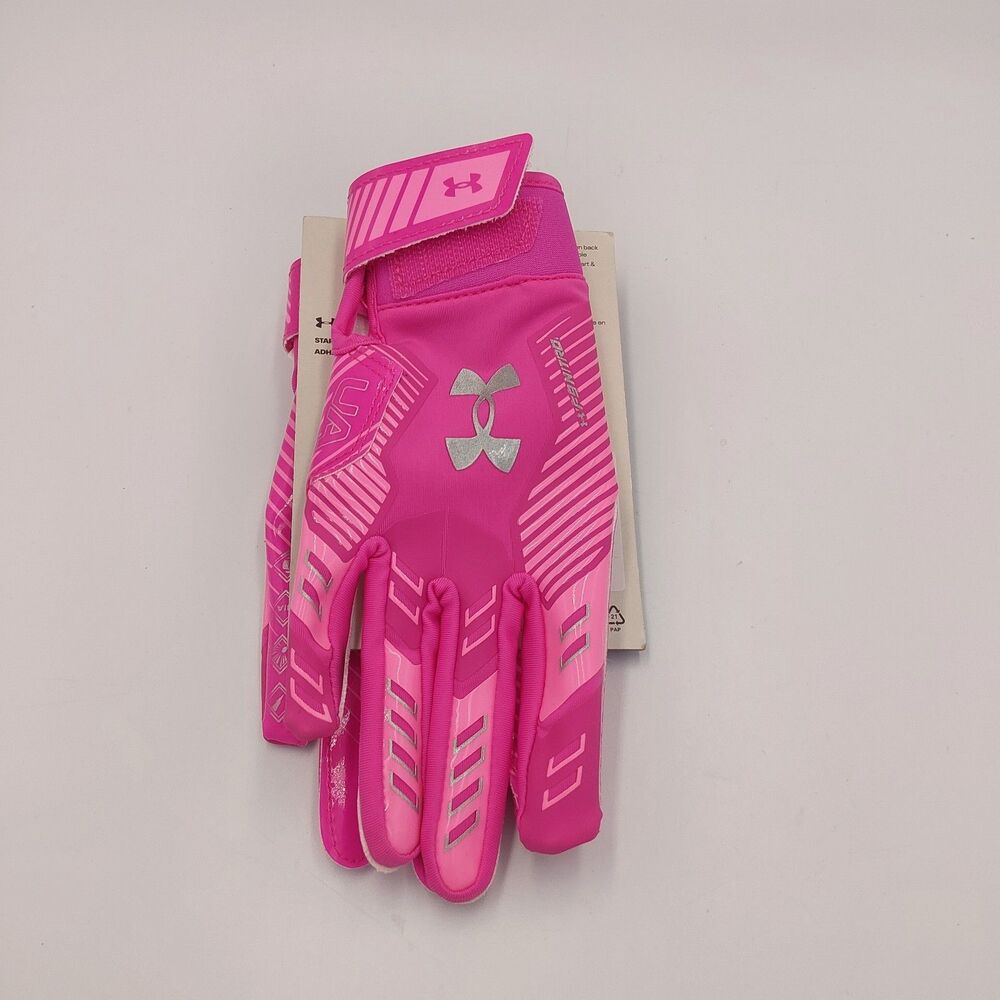 Under Armour UA F9 Nitro Footbal Gloves Hot Pink Youth Small